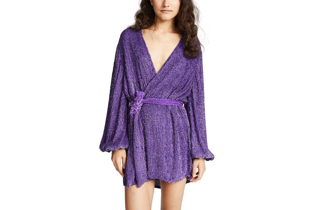 gabrielle sequin robe dress