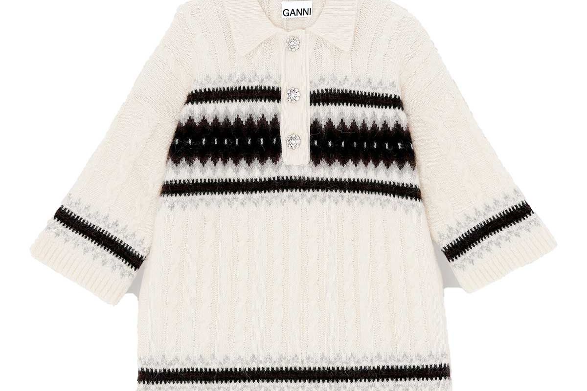 ganni alpaca knit oversized t shirt