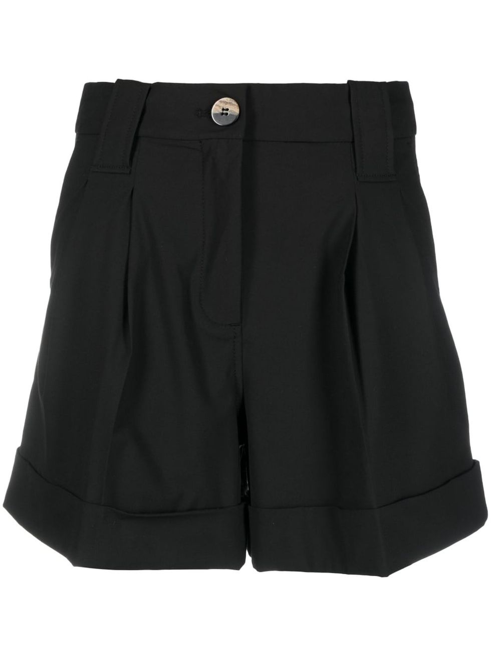 Ganni Drapey High-waisted Shorts