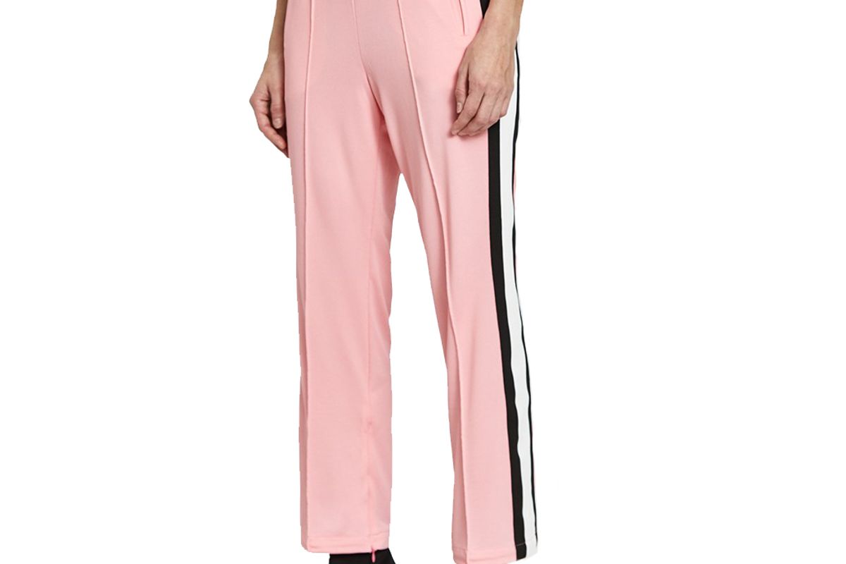 ganni dubois polo pants in sea pink