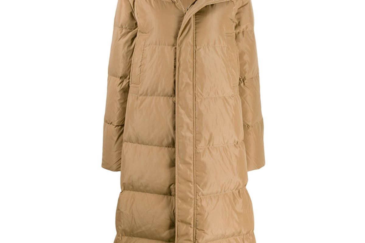 ganni long line puffer jacket