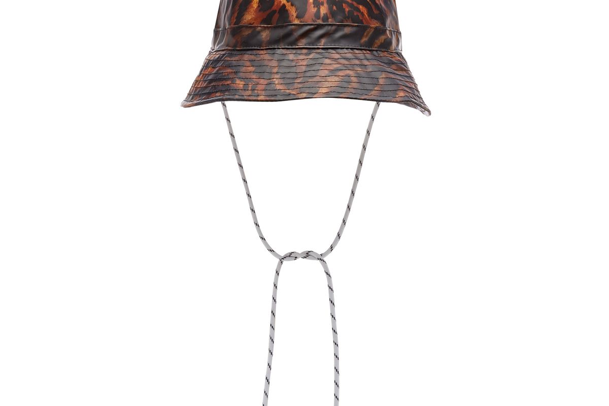 ganni printed bucket hat