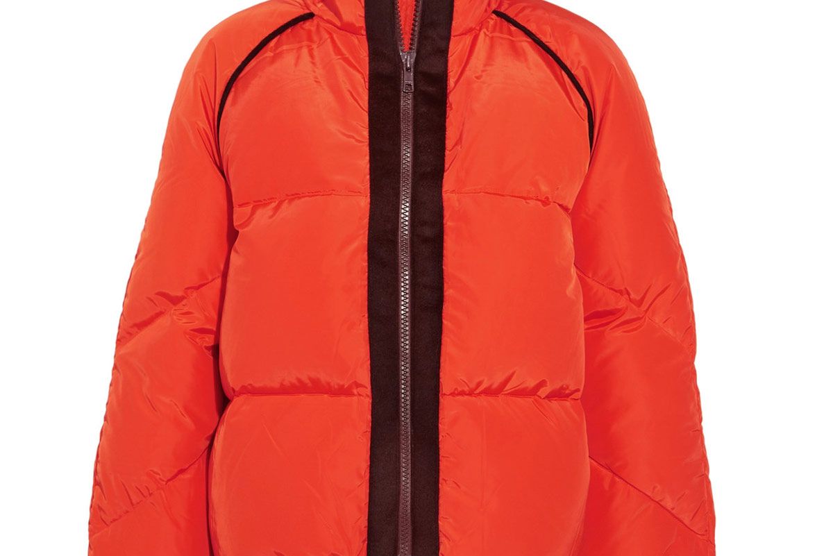 Wool Felt-Trimmed Quilted Shell Down Jacket