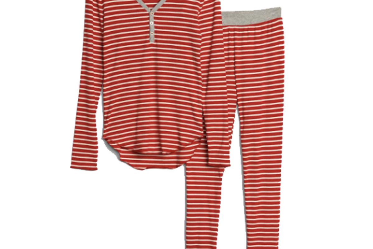 gap stripe ribbed pajama set