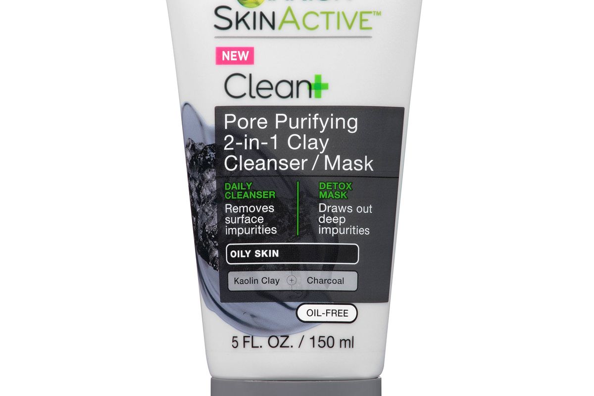 SkinActive Clean+ Pore Purifying 2-in-1 Clay Cleanser/Mask