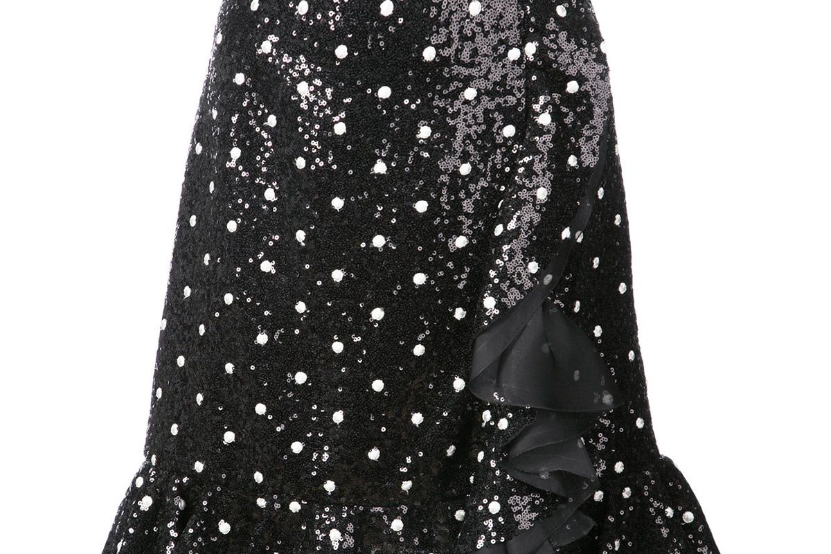 giambattista valli polka dot sequined skirt