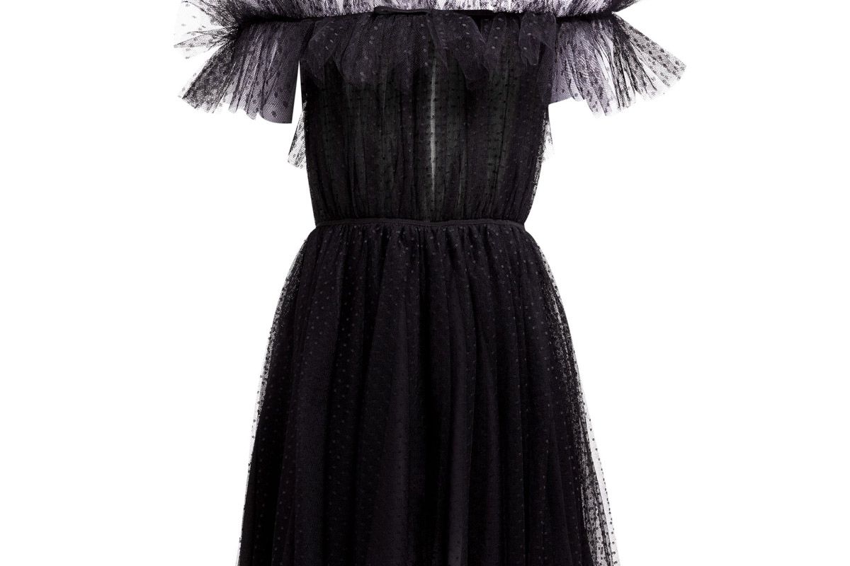 giambattista valli ruffle polka dot tulle dress