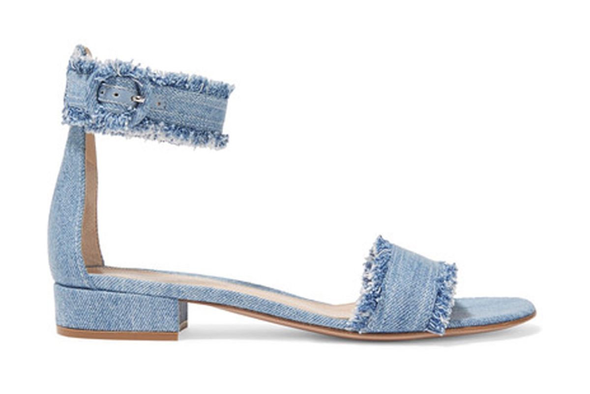 Portofino Frayed Denim Sandals