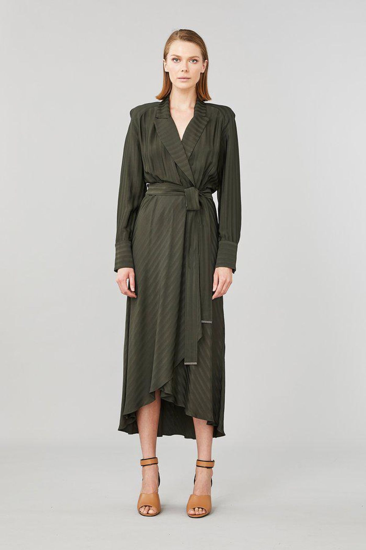 ginger and smart edition 2 striped wrap dress
