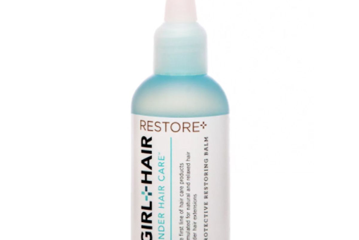 girl hair restore with shea butter and castor oil hair treatment balm
