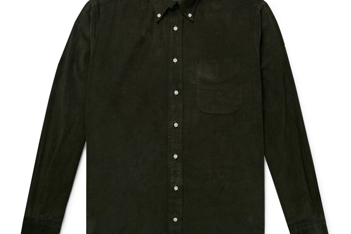 gitman vintage button down collar cotton corduroy shirt