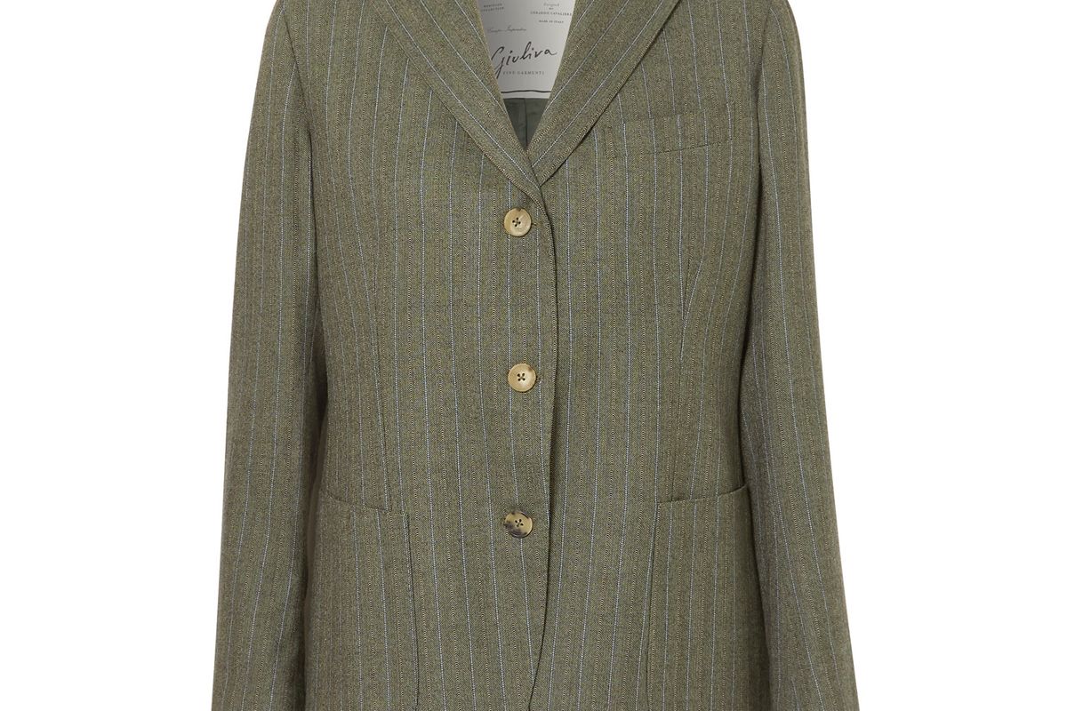 giuliva heritage collection andrea pinstriped wool blazer