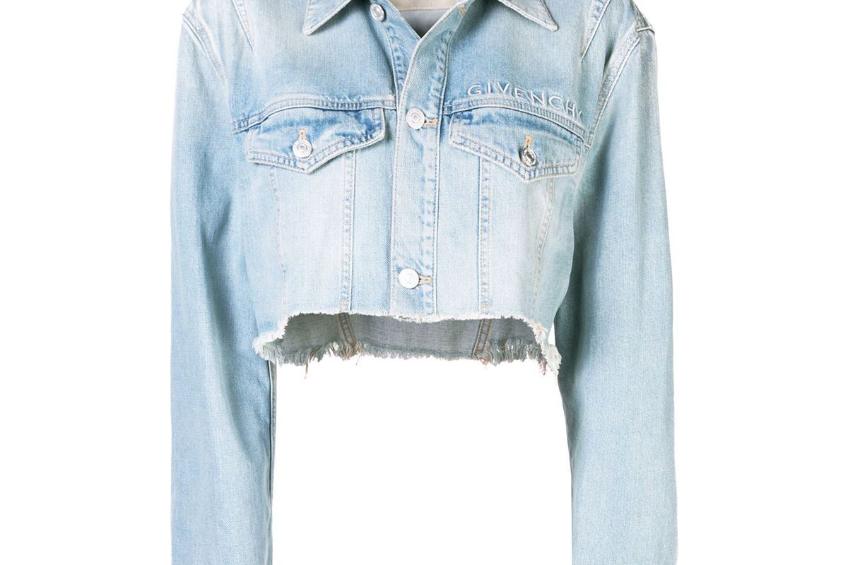 givenchy cropped denim jacket