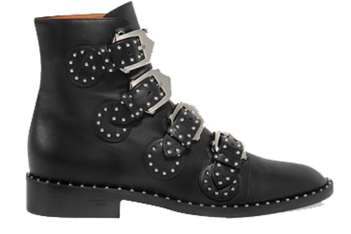 givenchy elegant studded leather ankle boots