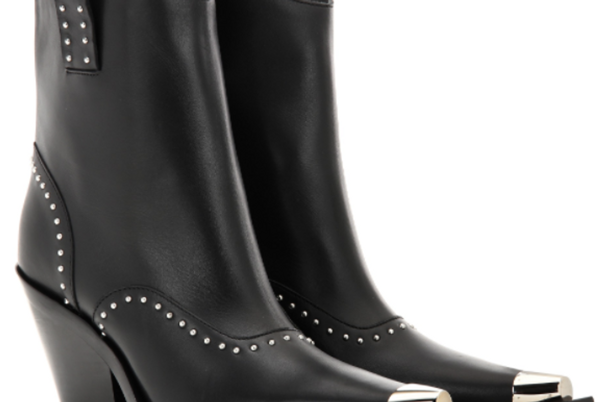 Embellished Leather Cowboy Boots