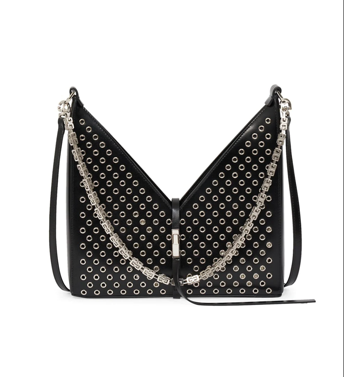 givenchy small cut out chain leather shoulder bag