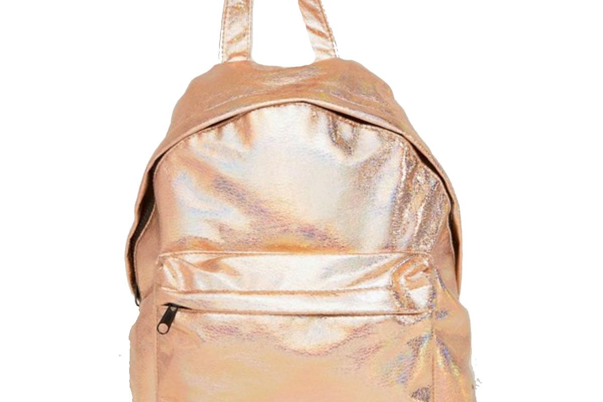 Textured Metallic Hologram Backpack