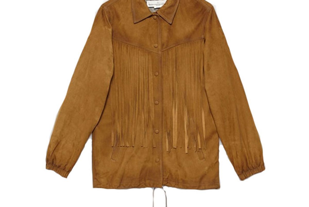 golden goose ayumi jacket suede leather with fringe