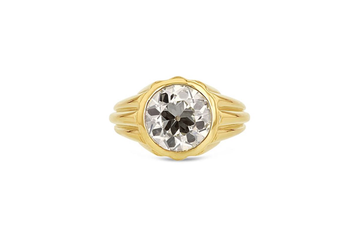 grace lee diamond column ring