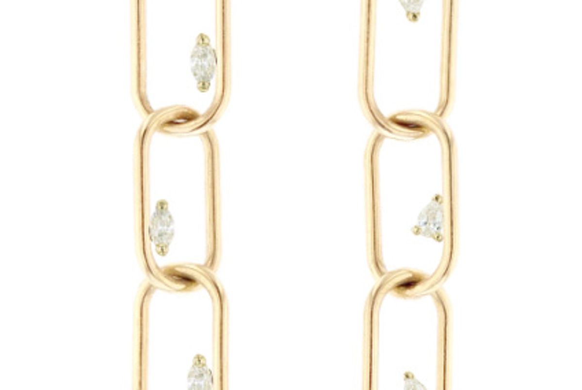 grace lee link earrings 3 with diamonds