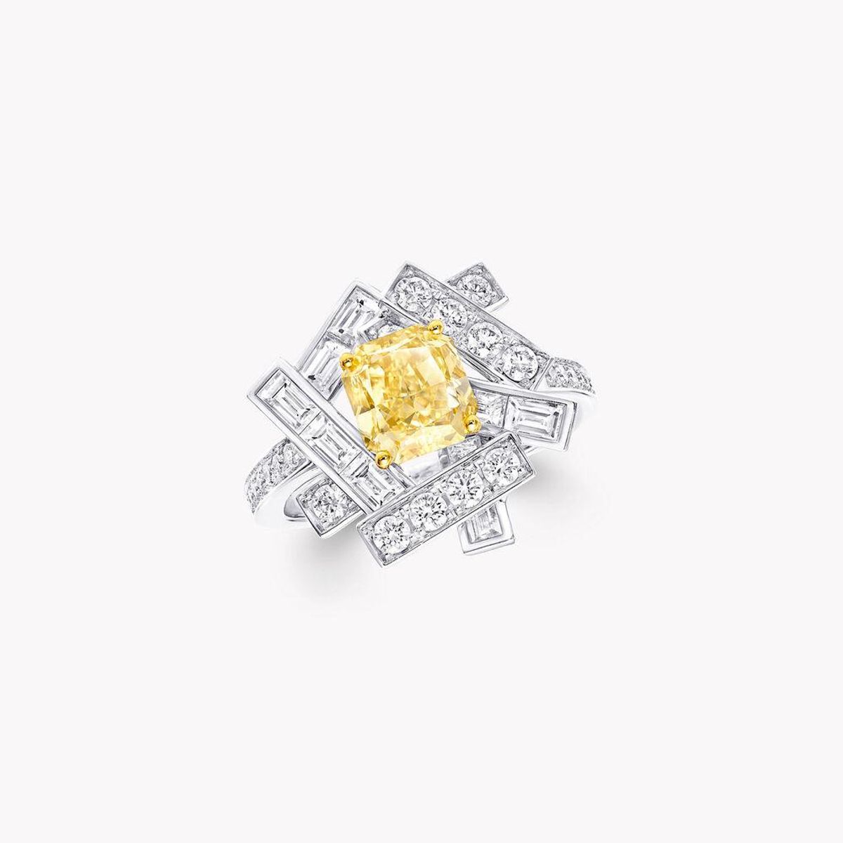 graff threads yellow and white diamond ring