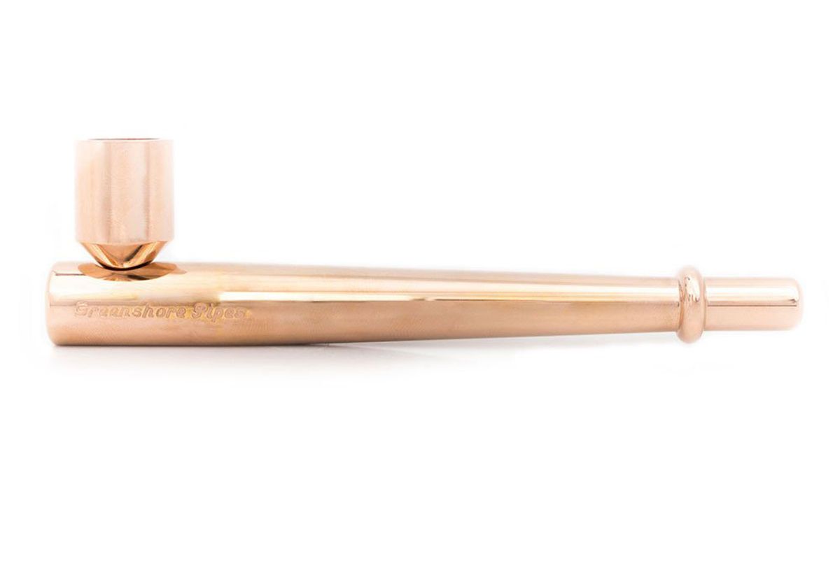 greenshore pipes classy 18-carat rose gold plated pipe
