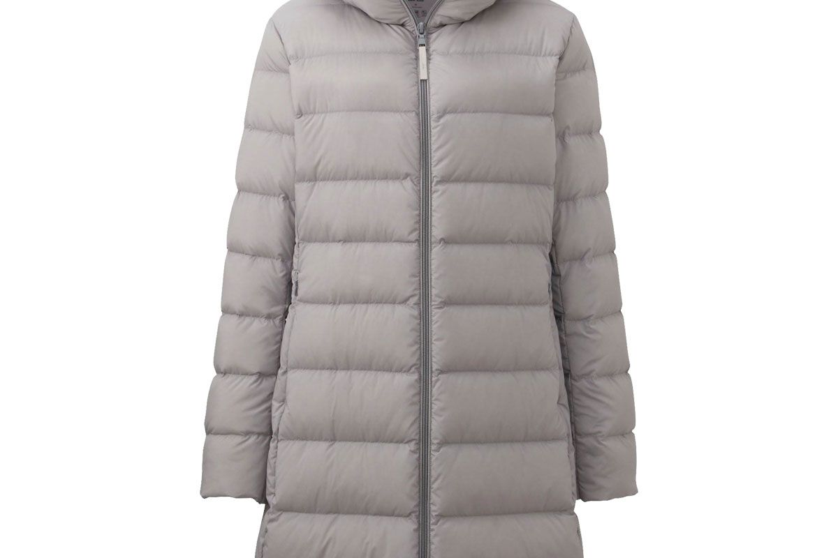 Women Ultra Light Down Stretch Hooded Coat