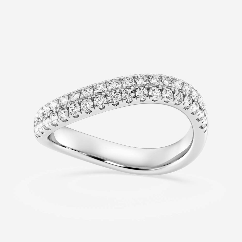 Grown Brilliance Swirl Stackable Ring