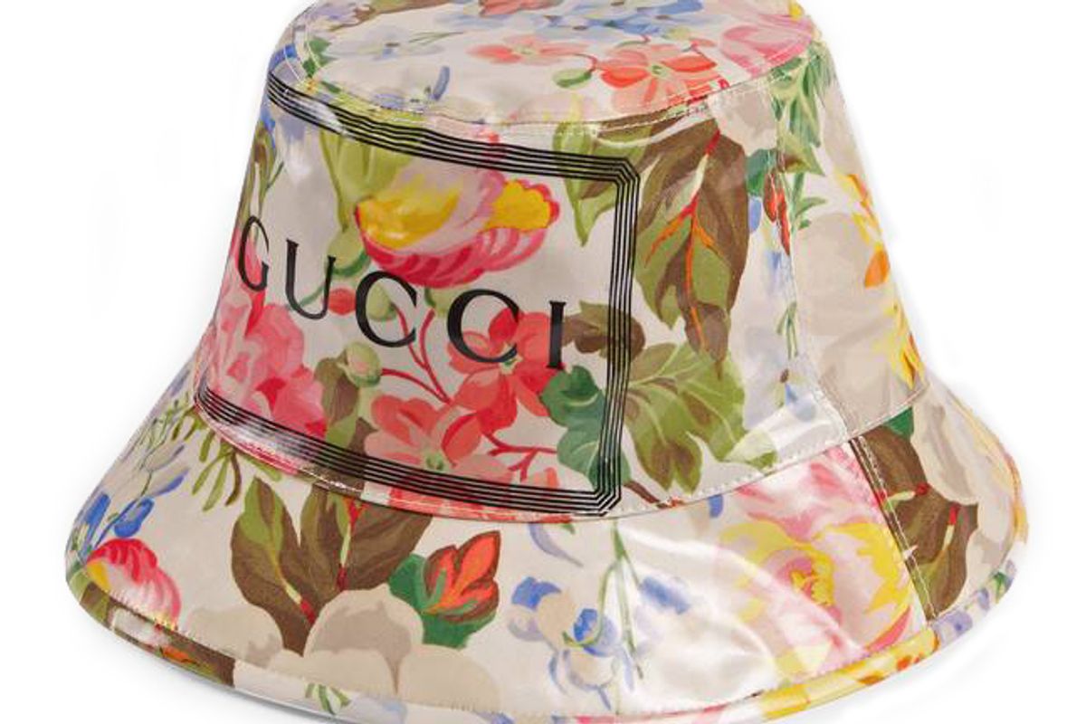 gucci bucket hat with floral print