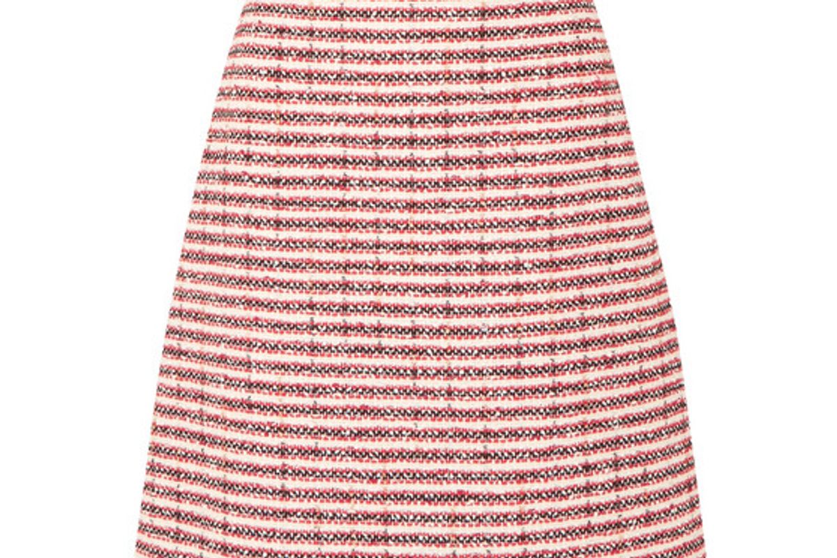 gucci embellished striped tweed skirt