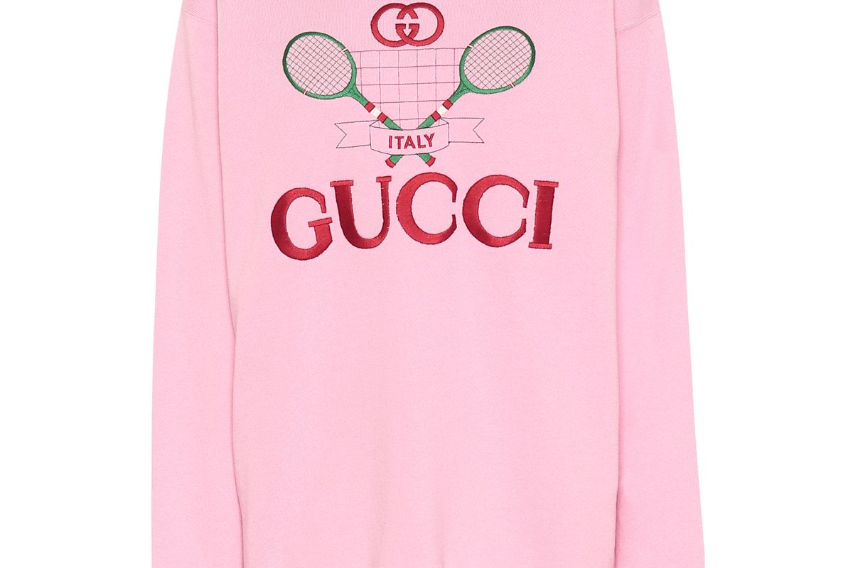 gucci embroidered cotton sweater