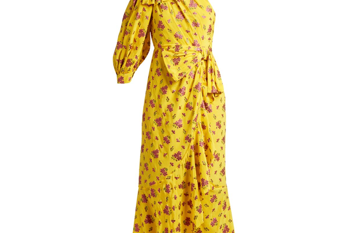 Floral Fil Coupé Silk-Blend Dress