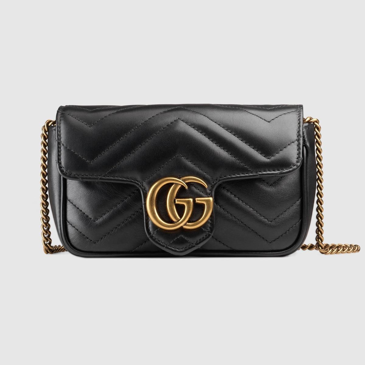 gucci gg marmont matelasse leather super mini bag