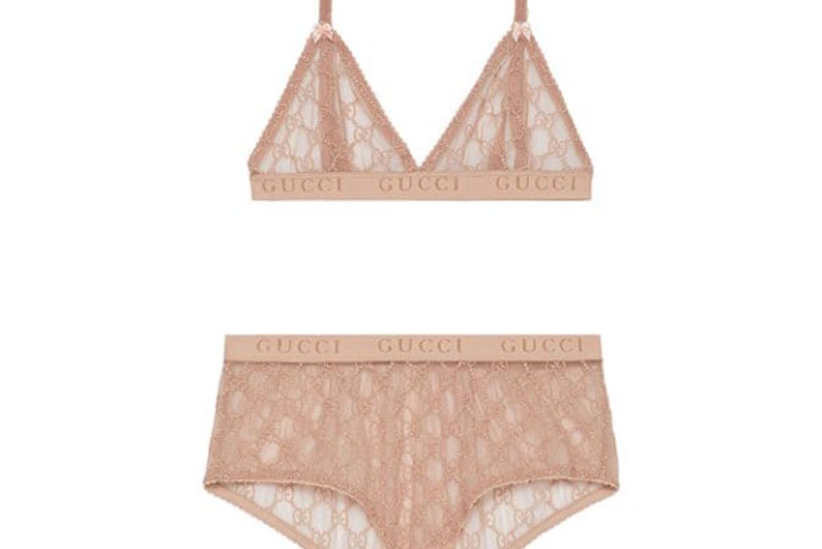 gucci gg tulle lingerie set