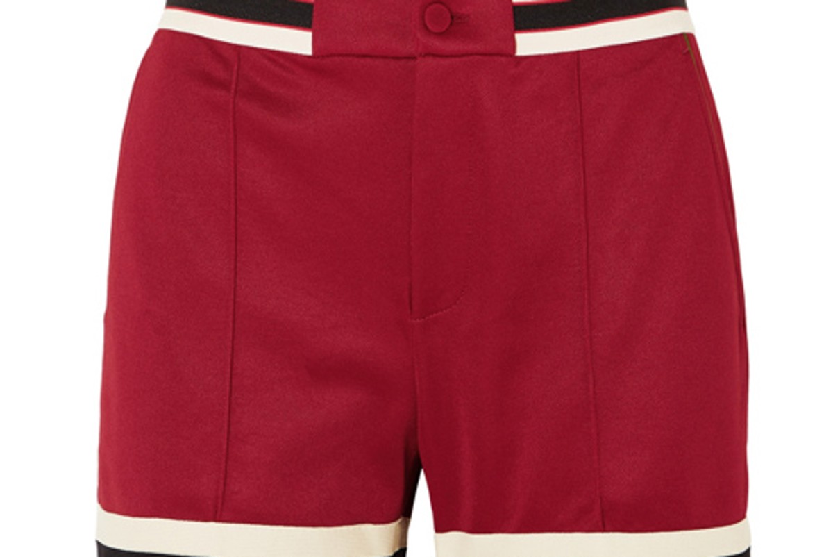 gucci grosgrain trimmed jersey shorts