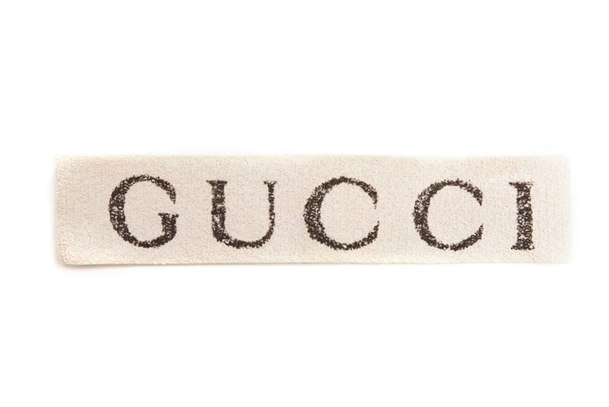 gucci logo print headband