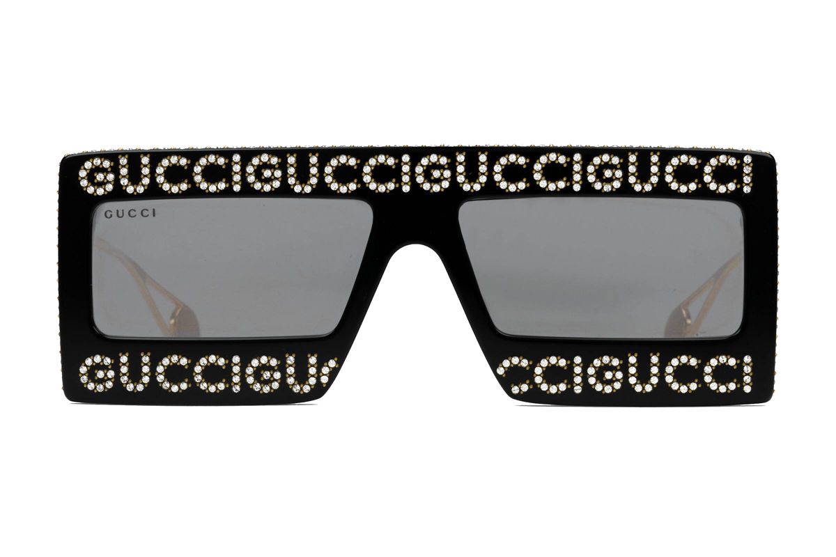 gucci mask frame acetate sunglasses