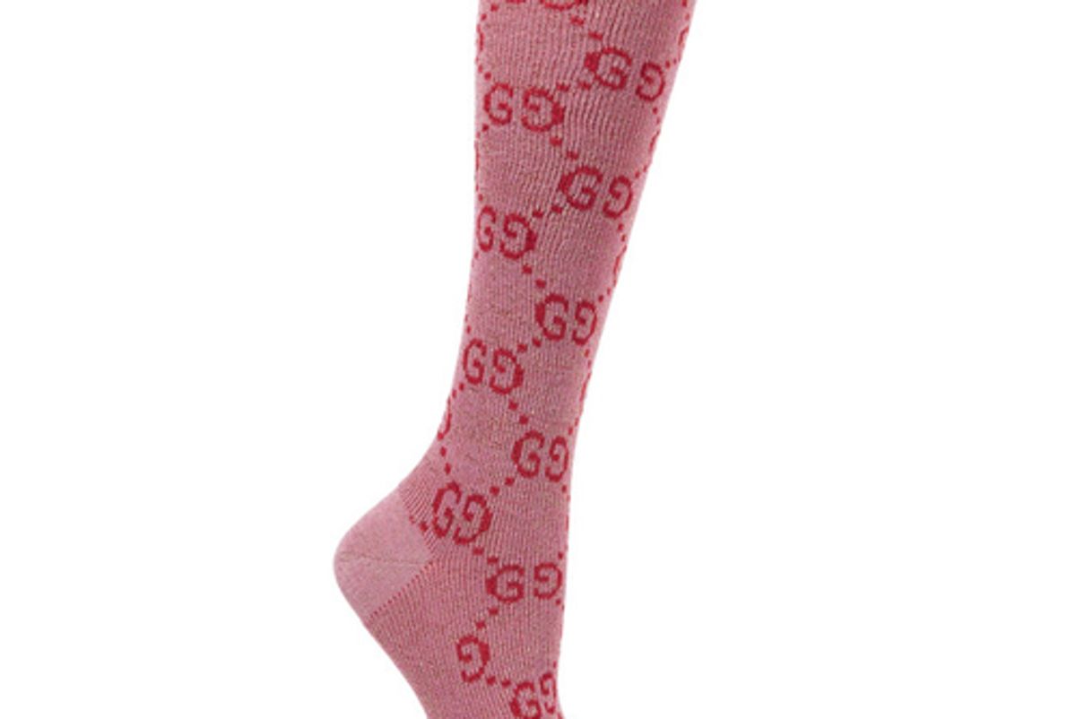 gucci metallic cotton blend jacquard socks