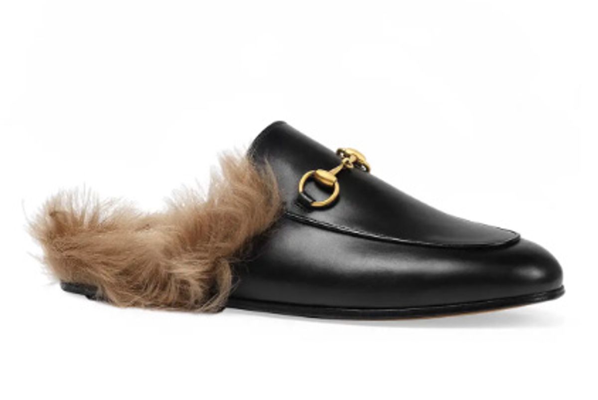 gucci princetown fur lined mule