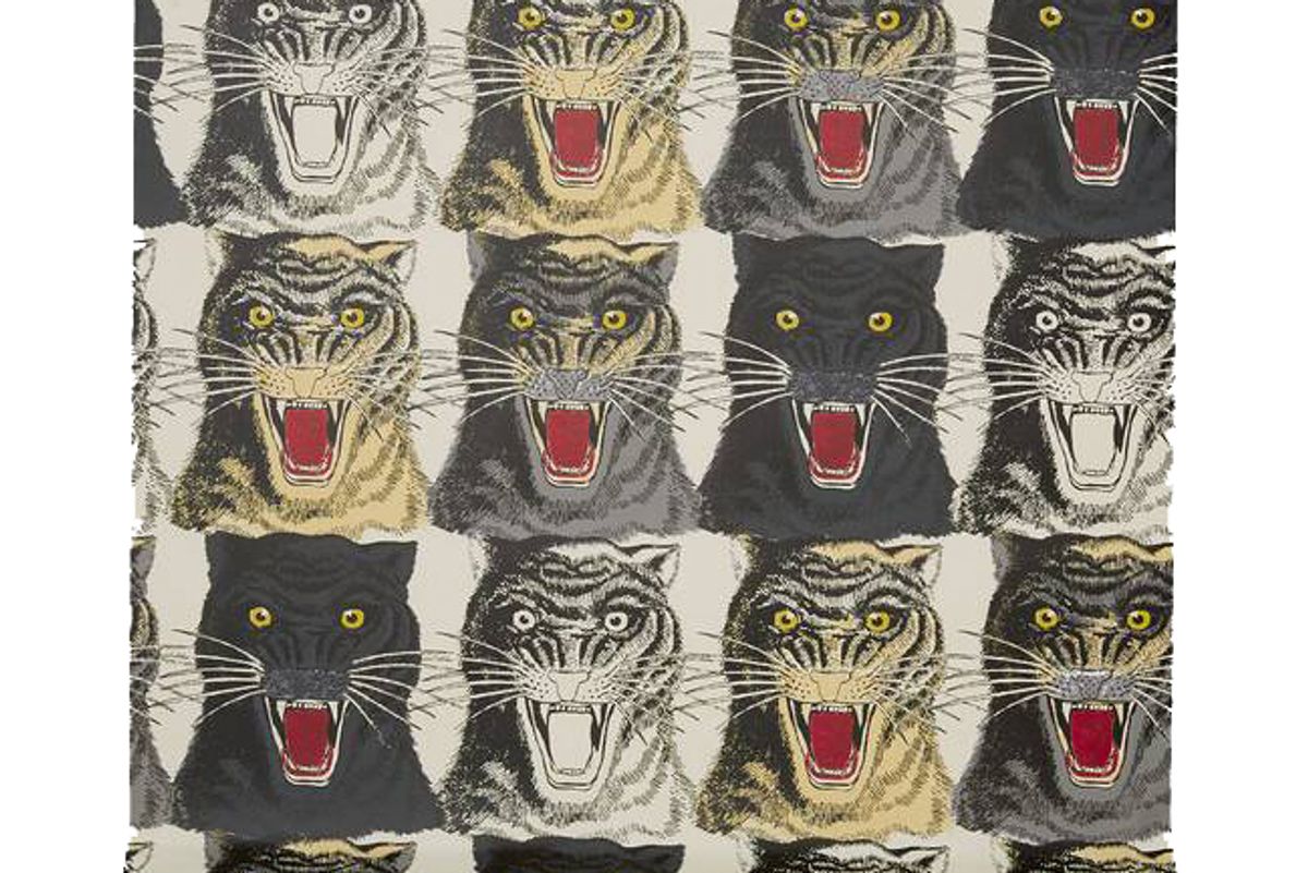 gucci tiger face print wallpaper