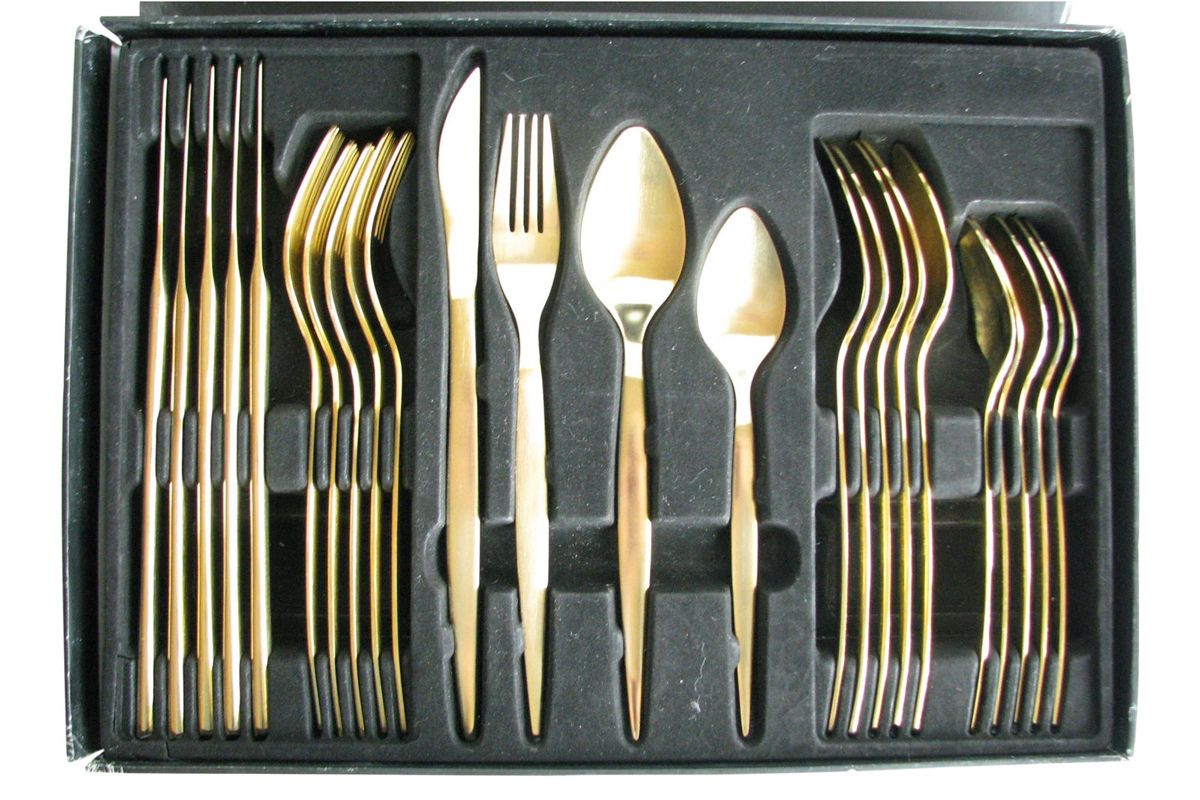 guttlem germany modern gold brushed stainless steel flatware set