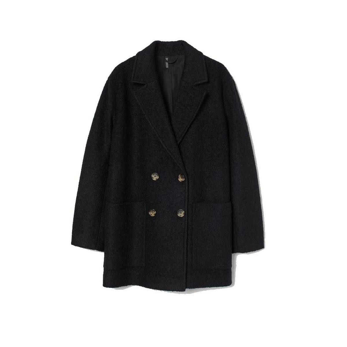 h and m wool blend coat