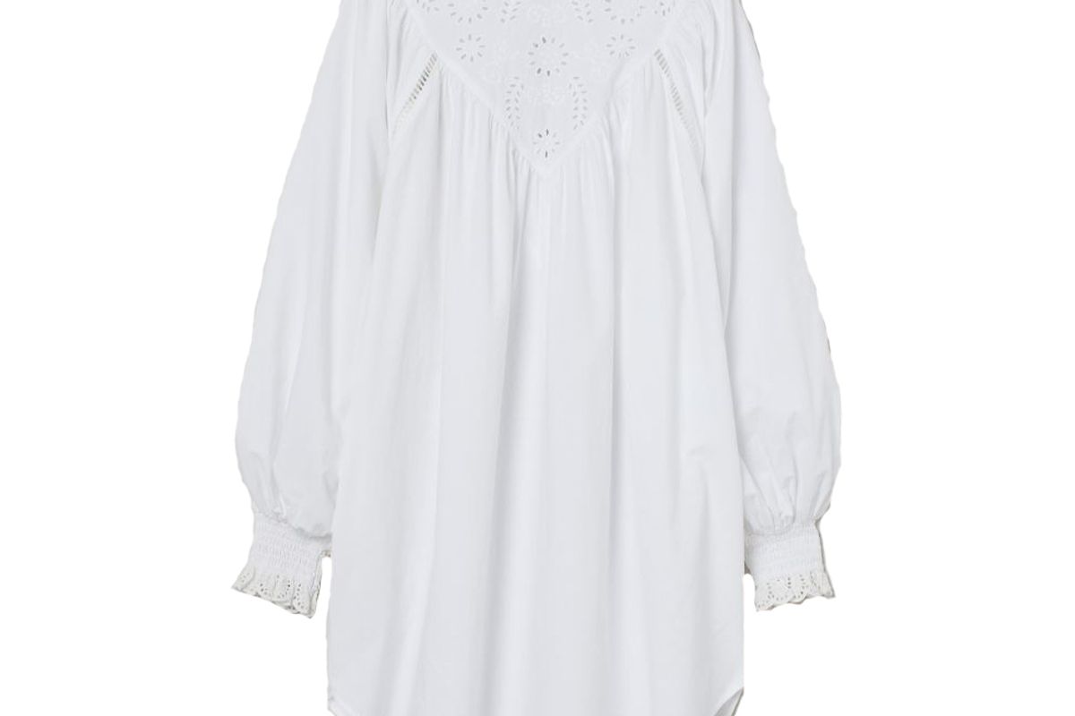 h&m embroidered detail tunic