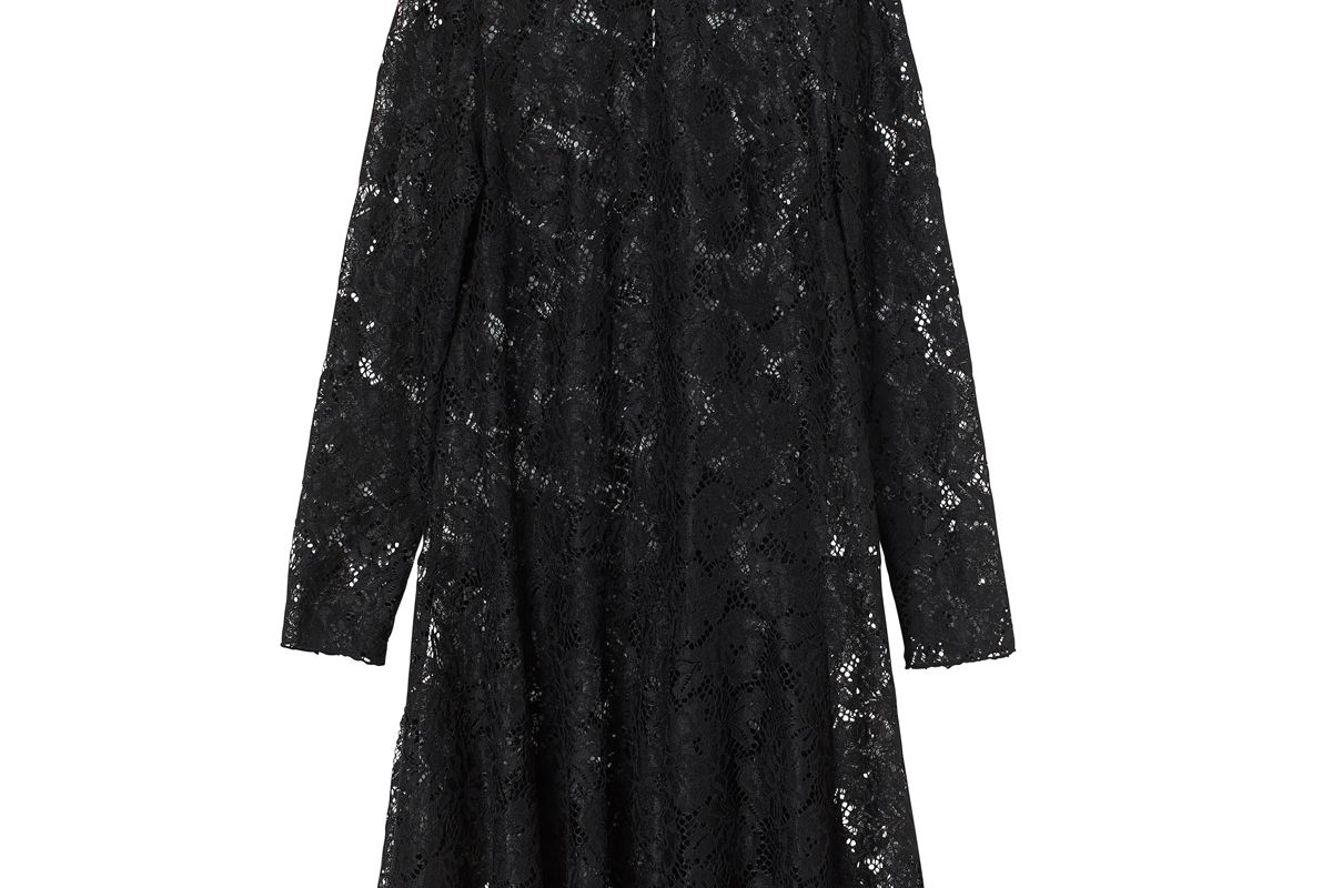 h&m lace stand up collar dress
