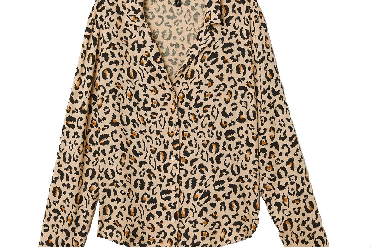 h&m leopard patterned shirt