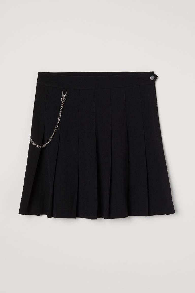 h&m pleated skirt