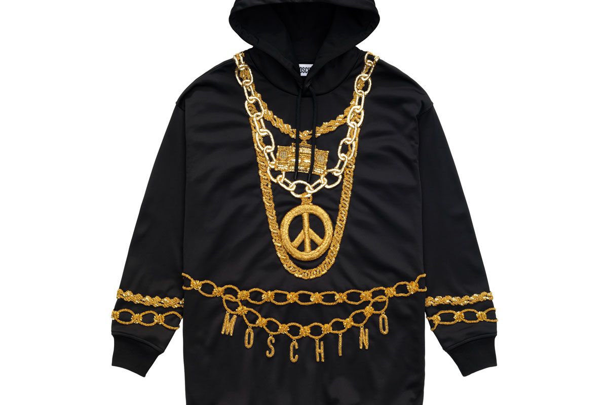 h&m x moschino hooded dress