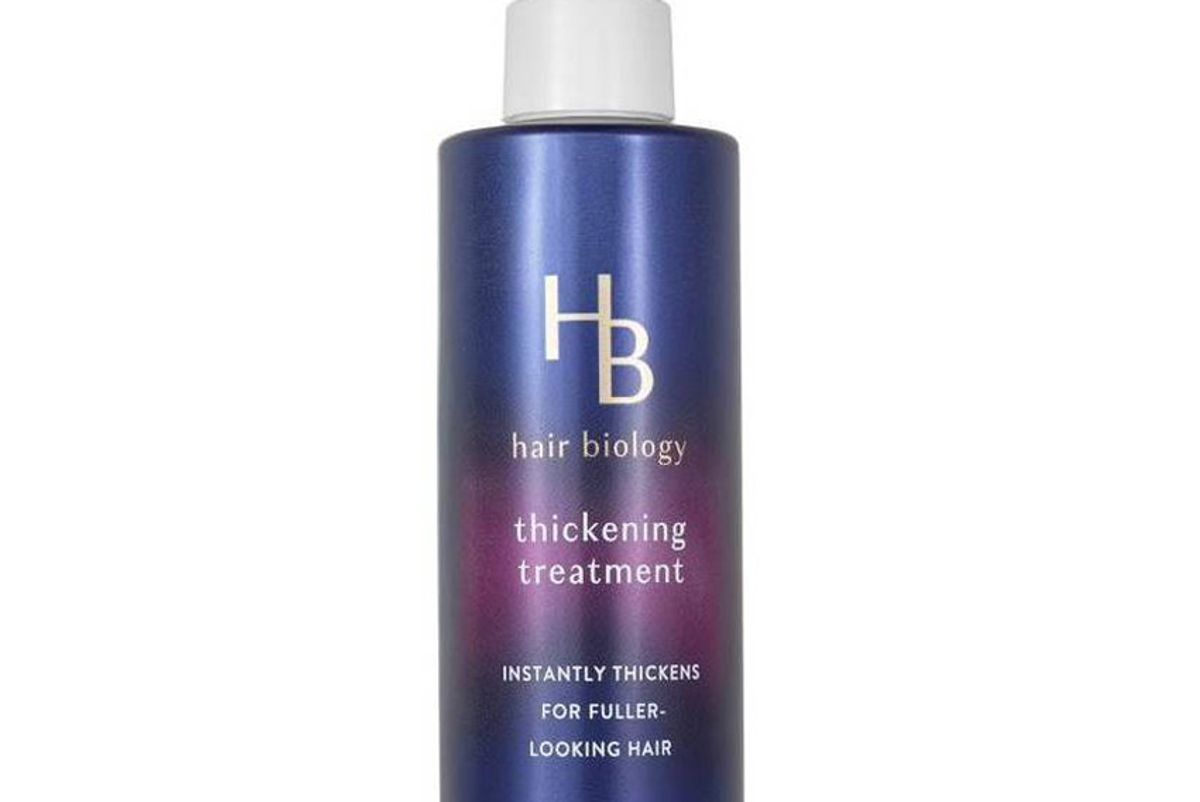 hair biology thickening treatment with biotin full and vibrant for fine thin or flat hair