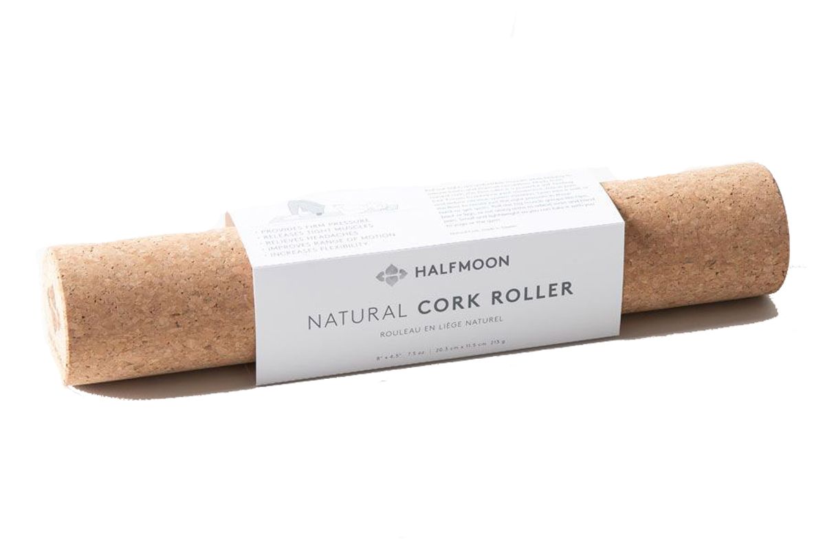 halfmoon natural cork massage roller