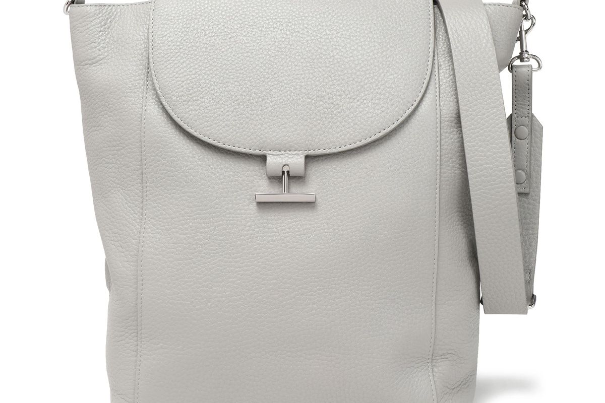 halston heritage textured leather shoulder bag